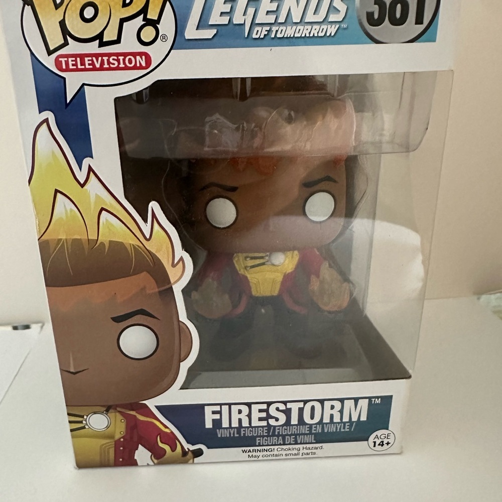 Funko Pop Firestorm Figure with Red and Yellow Accents NWT